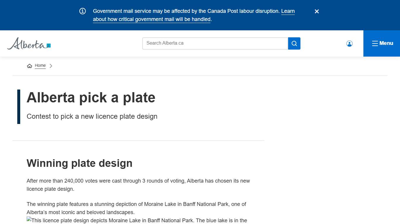 Alberta pick a plate Alberta.ca