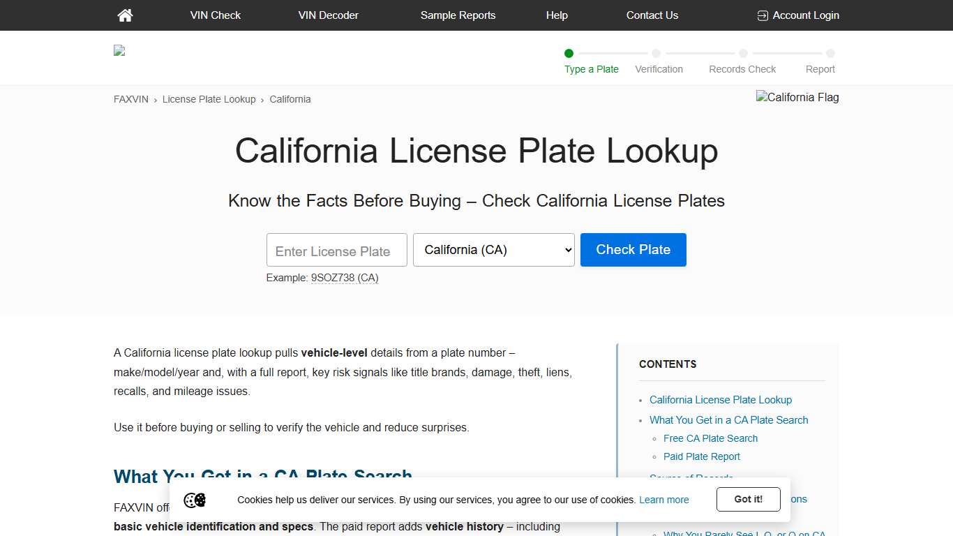 California License Plate Lookup – Free CA Tags Search