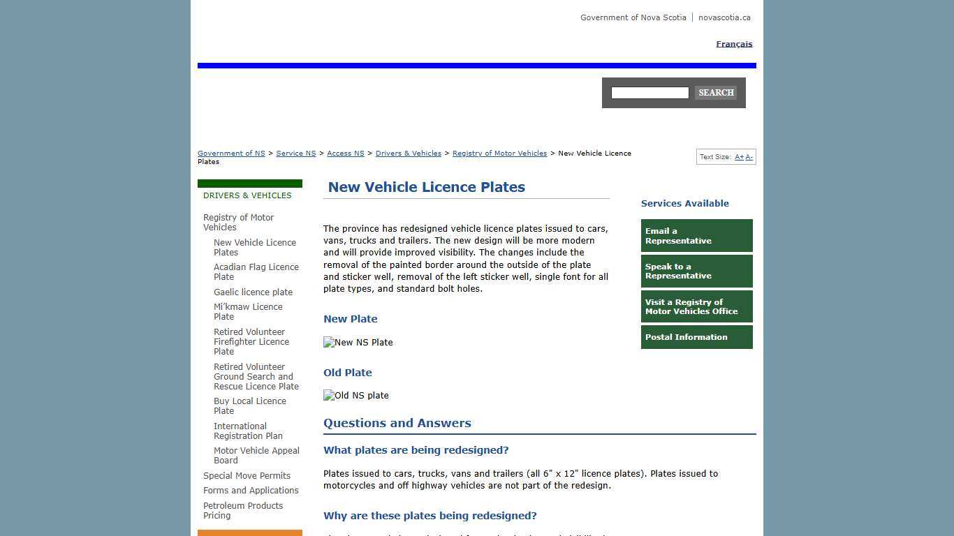 New Vehicle Licence Plates Access Nova Scotia Government of NS
