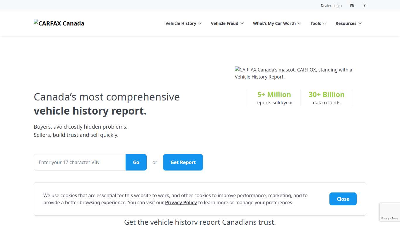 Canadian Vehicle History Reports CARFAX Canada